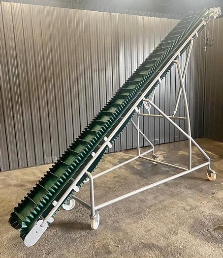 Used Sold Used Incline Cleated Belt Conveyor Stainless Steel