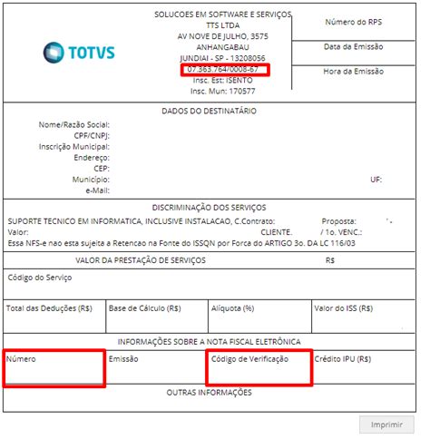 ADM FIN NOTA FISCAL EMISSÃO DE NOTA FISCAL PREFEITURA DE JUNDIAÍ