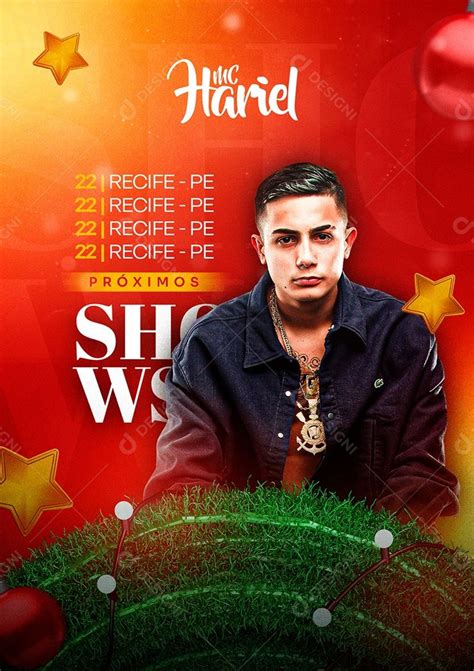 Pr Ximos Shows Mc Hariel Flyer Feliz Natal Social Media Psd Edit Vel Zip