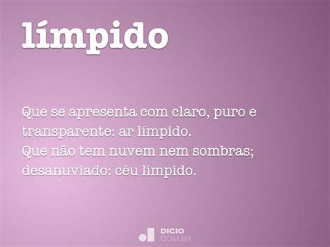 O Que Significa A Palavra Límpido