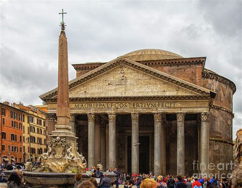 Piazza Navona and the Pantheon Photograph by Wayne Moran