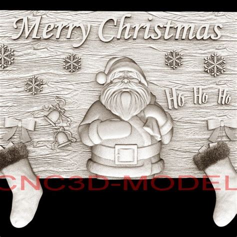 Santa Claus 3d Stl Model 10127 For Cnc Router Engraver Etsy