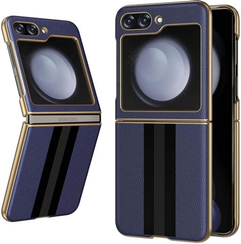 samsung galaxy  flip  phone case luxury premier genuine leather