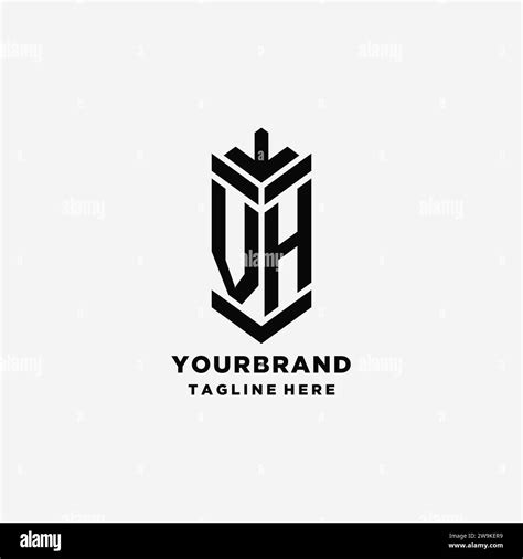 Initials Vh Shield Logo Design Creative Monogram Logo Inspiration