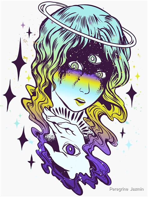 Third Eye Color Sticker By Retkikosmos Redbubble