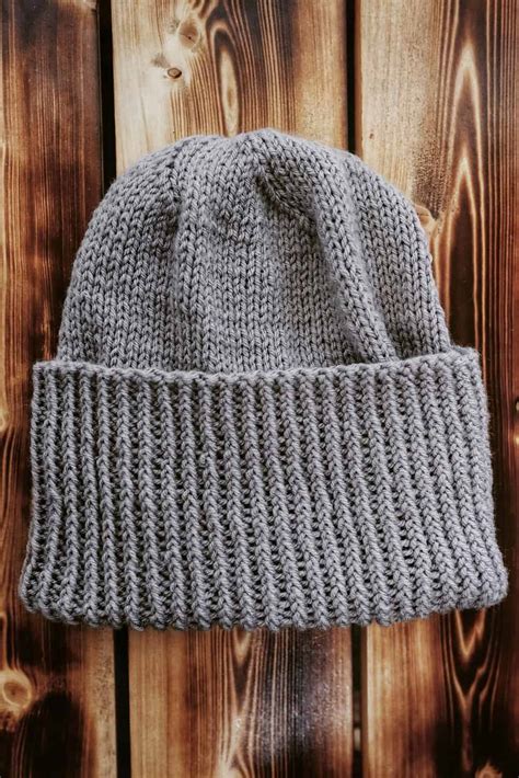 Classic Mens Beanie Knitting Pattern Darling Jadore Men Hat Knit Pattern