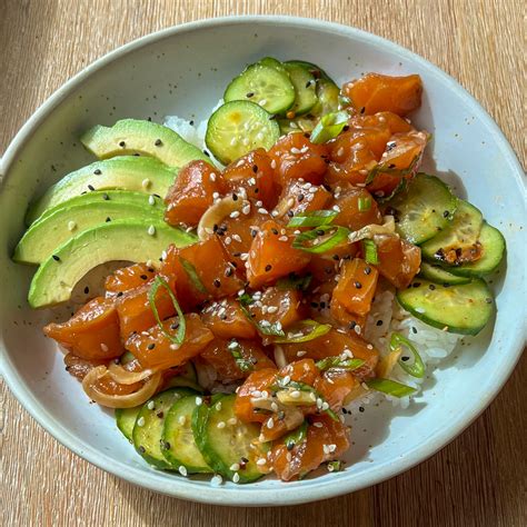 Easy Salmon Poke Bowls Snacking Emily