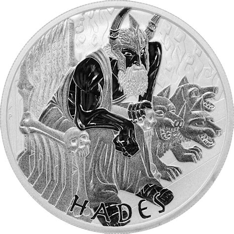 Tuvalu Olympische Götter 3 Ausgabe Hades 2021 1 oz Silber 55 40