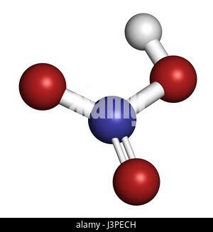 Nitric Acid Hno Strong Mineral Acid Molecule Used In Production Of