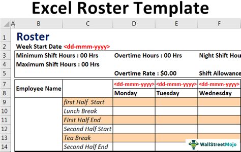 Excel Roster Template | Create Free Employee Roster Template