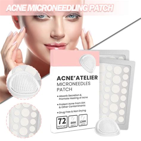 72pcs Acne Microneedles Patch Pimple Hydrocolloid Stickers Spot Cover