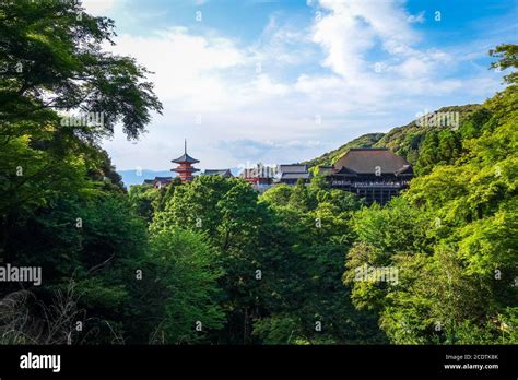 Three Story Pagoda Kiyomizu Dera Temple Kyoto Hi Res Stock Photography