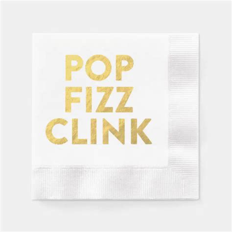 Pop Fizz Clink Napkins Zazzle