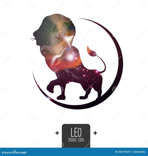 Modern Magic Witchcraft Card With Astrology Leo Zodiac Sign Leo