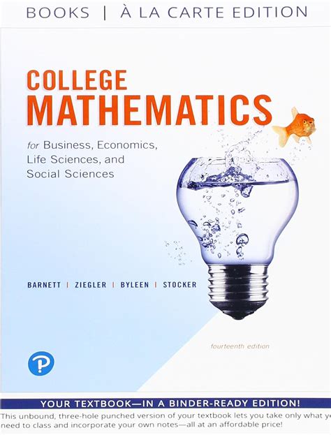 Amazon College Mathematics For Business Economics Life Sciences