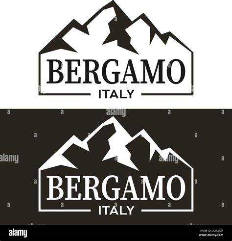 Bergamo, City sign logo on white, vector illustration Stock Vector ...