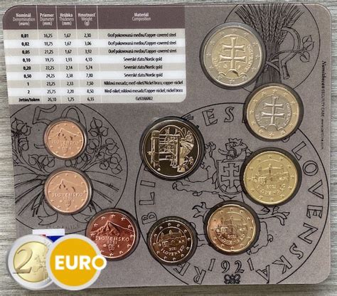 Slowakije Euro Set Bu Fdc Tsjechoslowaakse Munten Euronotes Be