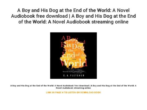 A Boy and His Dog at the End of the World: A Novel Audiobook free ...