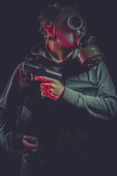 Nude Man With Gas Mask Stock Photo By Outsiderzone