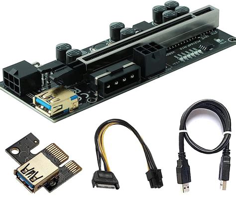 Verilux VER009C Plus PCIE Riser PCIE Cable 6 Pin 1X To 16X Powered