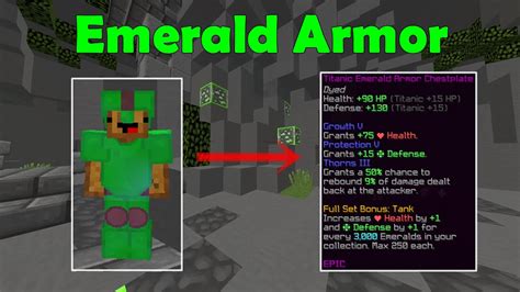 How to make emerald armor in minecraft hypixel | Juice