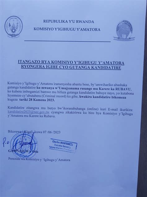 National Electoral Commission Rwanda On Twitter Igihe Cyo Gutanga