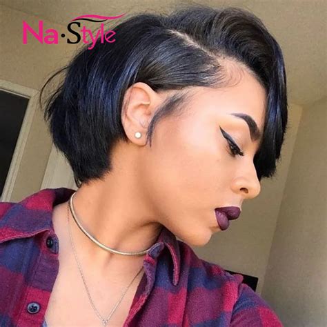 Pixie Cut Bob Wigs Pre Plucked Lace Wig Short Bob Human Hair Wigs For