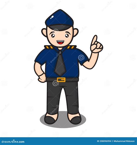 Mascot Police Law Enforcement Officer Profile Avatar Cartoon Vector