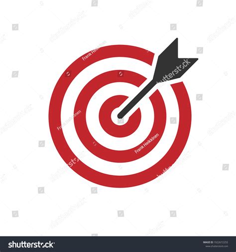 Bullseye Target Icon Symbol Arrow Dart Stock Vector (Royalty Free ...