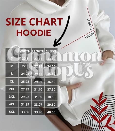 Gildan 18500 Size Chart for Women Hoodie Sizing Guide - Etsy