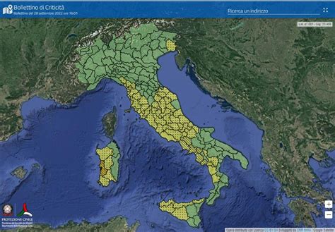 Allerta meteo arancione e gialla giovedì 29 settembre per maltempo e