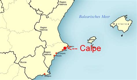 Calpe Op Kaart Spanje Kaart