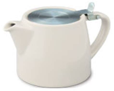 White 2-Cup Porcelain Teapot - 18 oz. - Screen Tea, Inc.