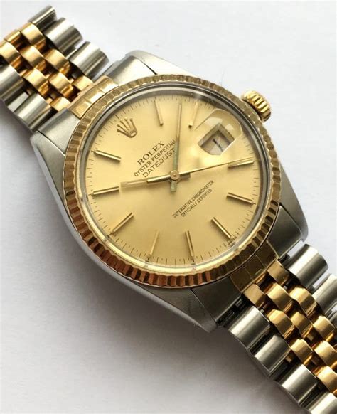 Rolex Datejust 16013 Vintage Steel Gold Jubilee Strap Vintage