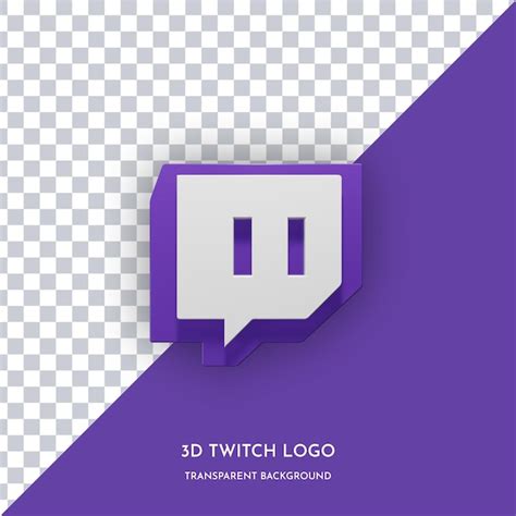 Premium PSD Twitch 3d Style Icon Front View