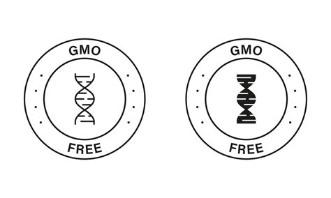 No Genetically Modified Ingredients Sign Free Gmo Black Stamp Set Natural Non Gmo Food Label