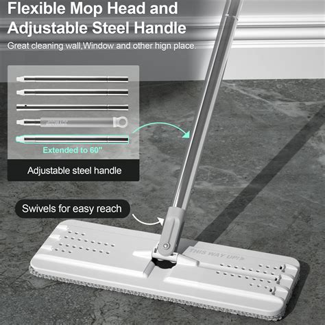 Joymoop Mop And Bucket With Wringer Set Hands Free Flat Floor Mop And Bucket 60 Mop With 6