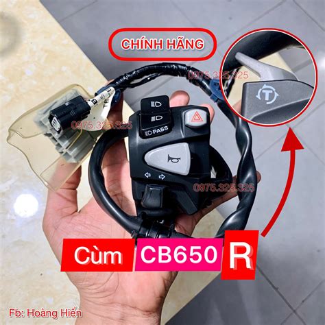 Chình hãng Cùm công tắc CB650 R trái passing Honda lắp Vario 125 150