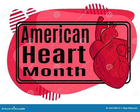 American Heart Month, Idea for a Poster, Banner, Flyer or Postcard on a Medical Theme Stock ...