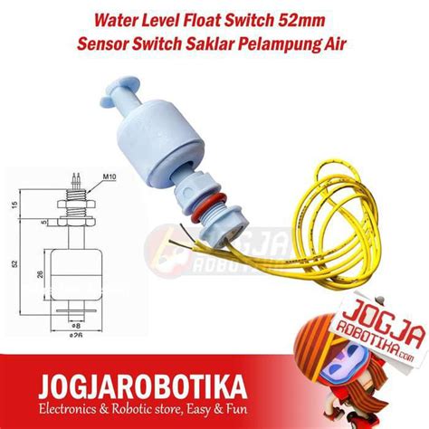 Jual Water Level Float Switch 52mm Sensor Switch Saklar Pelampung Air