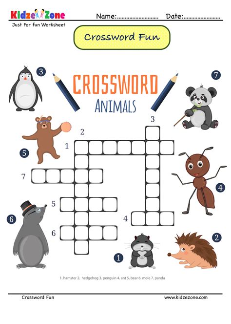 wild animal crossword clue 9 letters 6