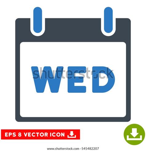 Wednesday Calendar Page Icon Vector Eps Stock Vector Royalty Free