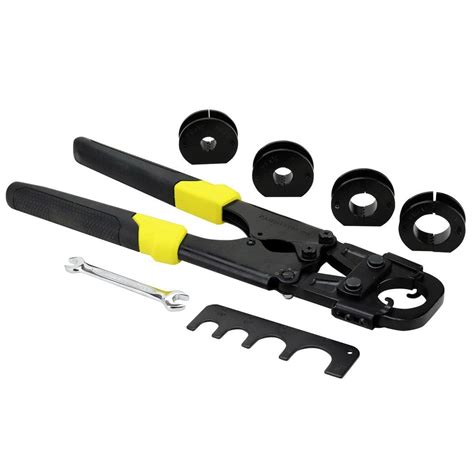 Apollo Multi Head Pex Crimp Tool Kit Minimum Pipe O D Size 3 8 In To Maximum O D Pipe Size 1