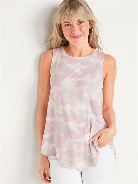 Luxe Printed High Neck Tank Top For Women Old Navy