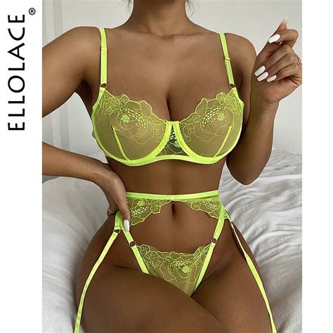 Ellolace Neon Kiss Lingerie Sensual Women S Underwear Pieces Erotic