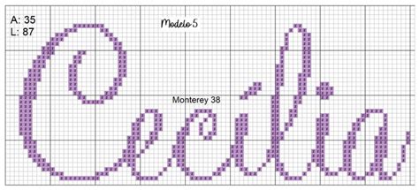 Cec Lia Nome Para Ponto Cruz Em Nomes Em Ponto Cruz Ponto Cruz