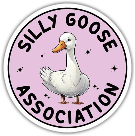 Amazon.com: Silly Goose Stickers Funny Silly Goose Association Circle