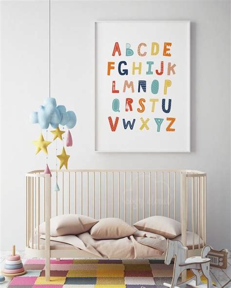 Alphabet Poster Nursery Decor ABC Wall Art Alphabet Wall - Etsy | Abc ...