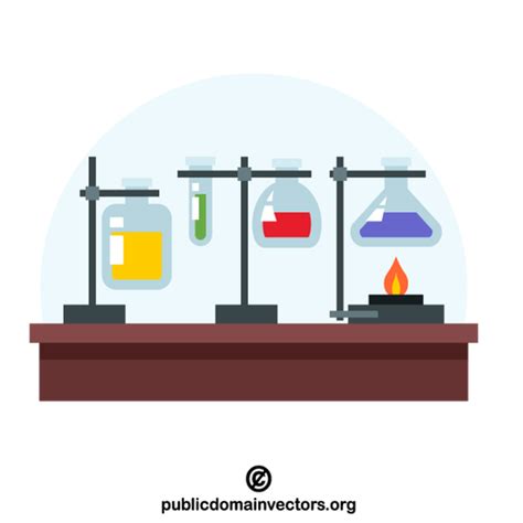 Scientist Laboratory Table Public Domain Vectors