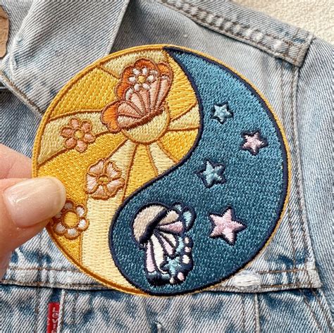 Yin Yang Butterfly Patch Iron On Patches Embroidered Patch Patches For Jackets Yin Yang Patch